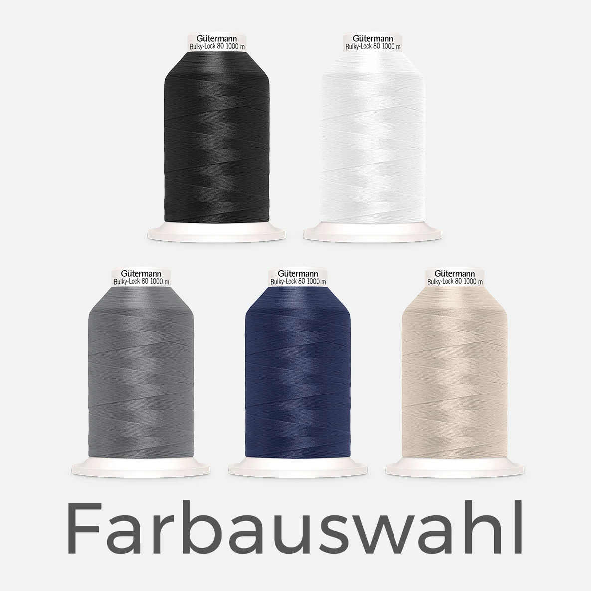 guetermann overlock bauschgarn bulky lock 80 uni 1000m farbauswahl