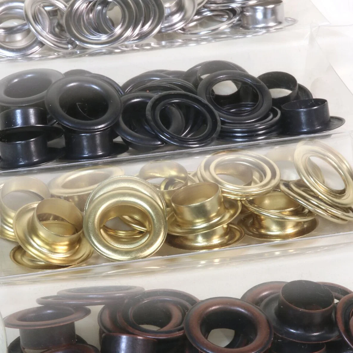 Metall-Ösen Durchmesser 14 mm, verschiedene Farben