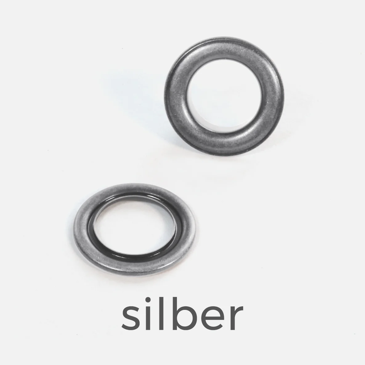 Metall-Ösen, Durchmesser 14mm, silber