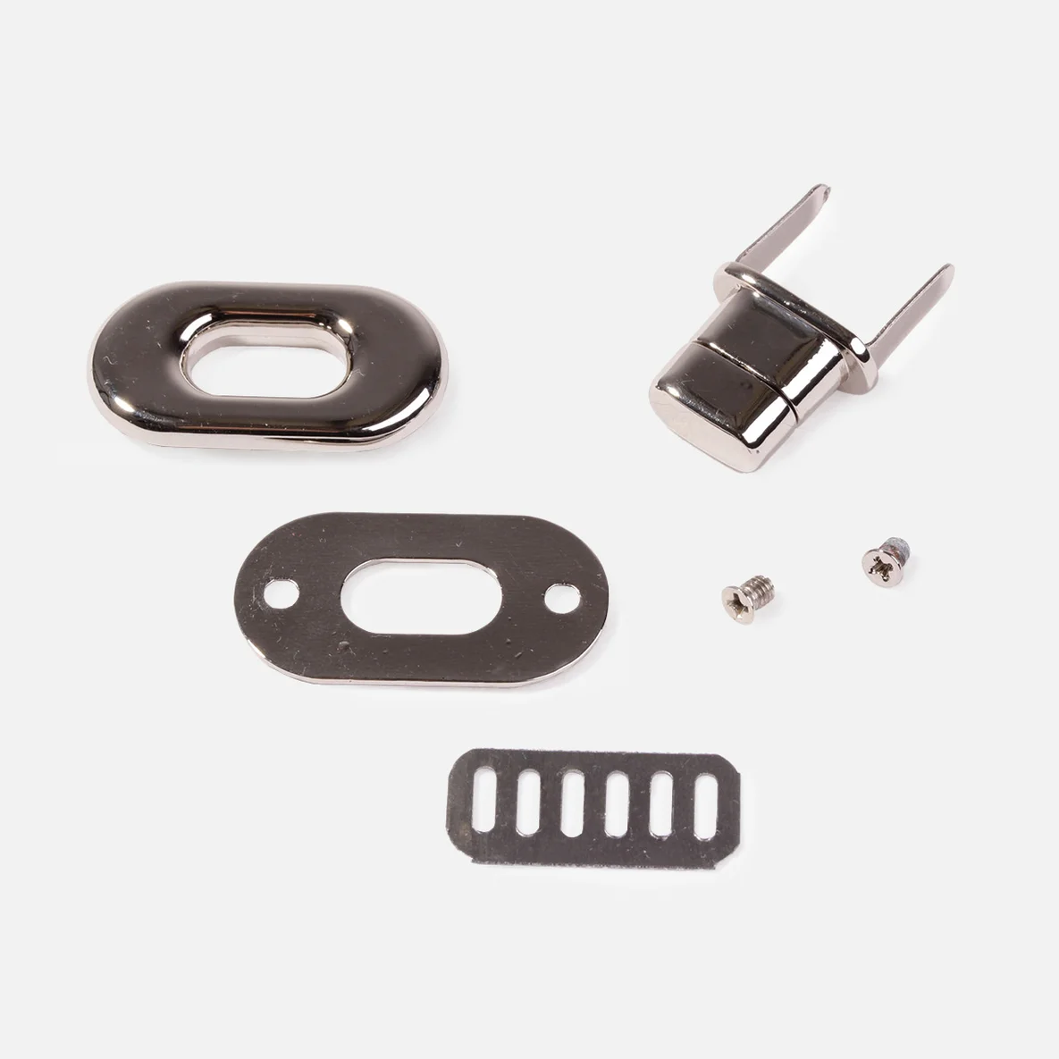 einfacher Verschluss zum Schließen von Handtaschen für DIY Projekte silber