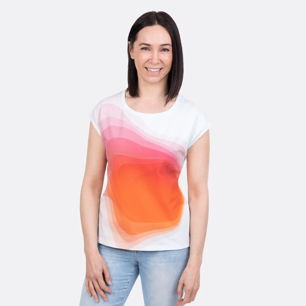Damenschnittmuster Jersey Panel Motiv