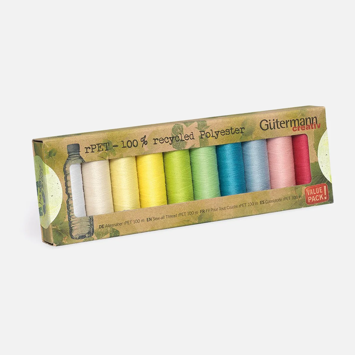 Nähfaden-Set Allesnäher rPET Pastell 10x100m