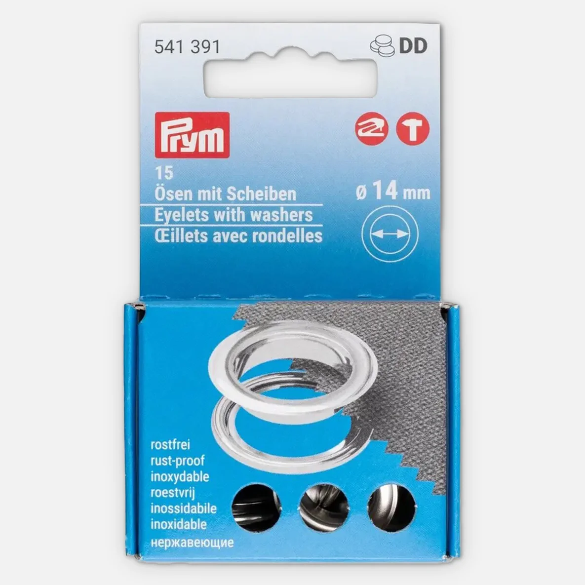 Prym Vario Creative Tool Ösen und Scheiben 14mm silber