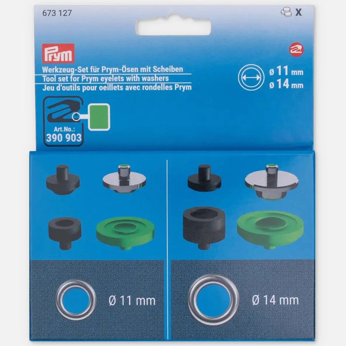 Prym Werkzeugset für Vario Creative Tool Ösen mit Scheiben in 11 mm und 14 mm