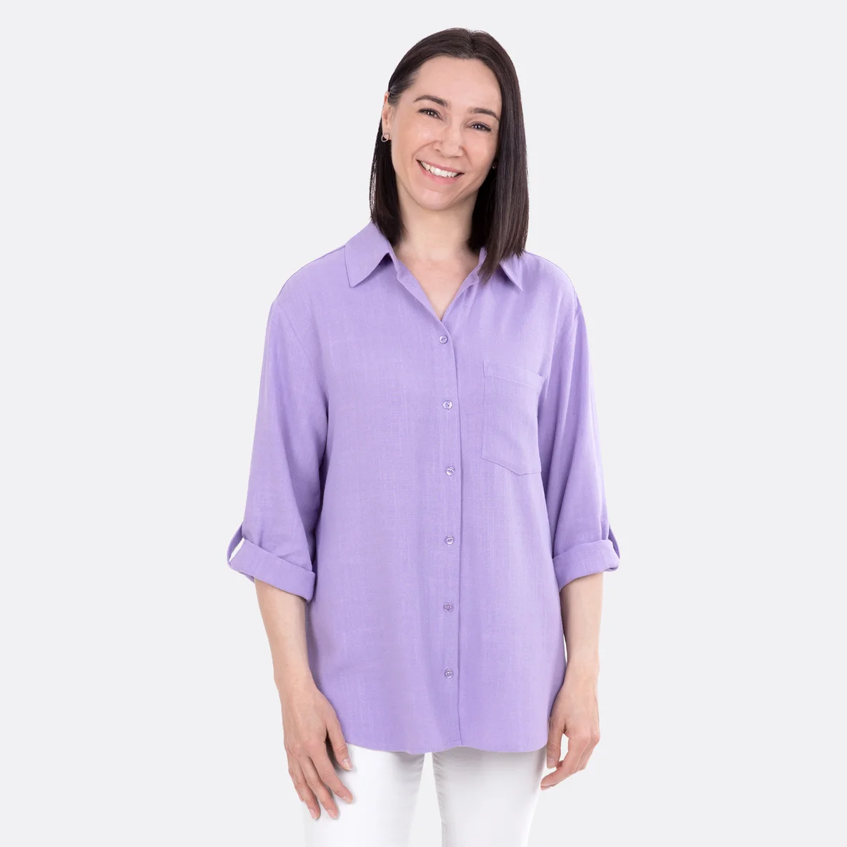 Hemdbluse aus Viskoseleinen Stoff zum Selbernähen