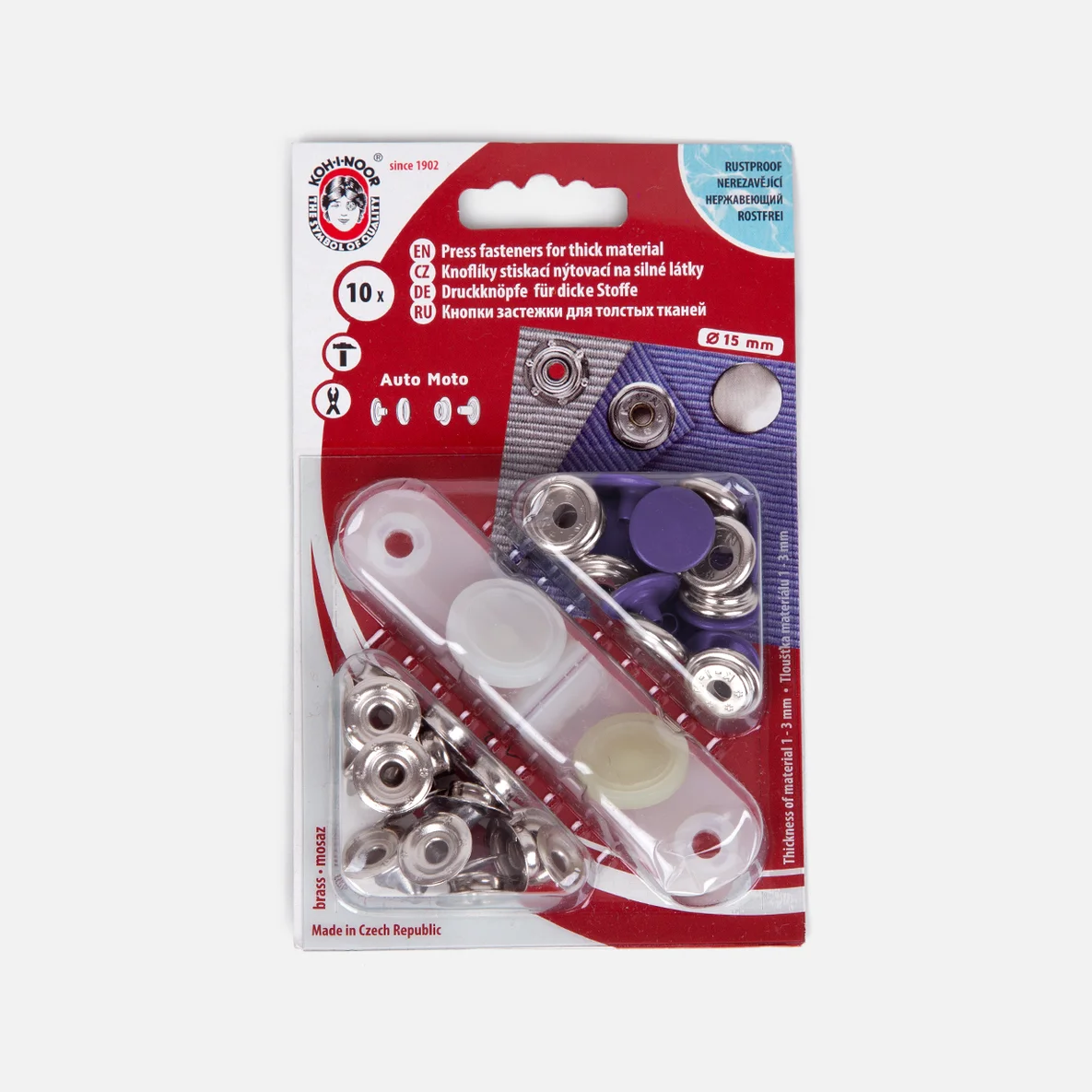 Anorak Druckknöpfe 15 mm lila