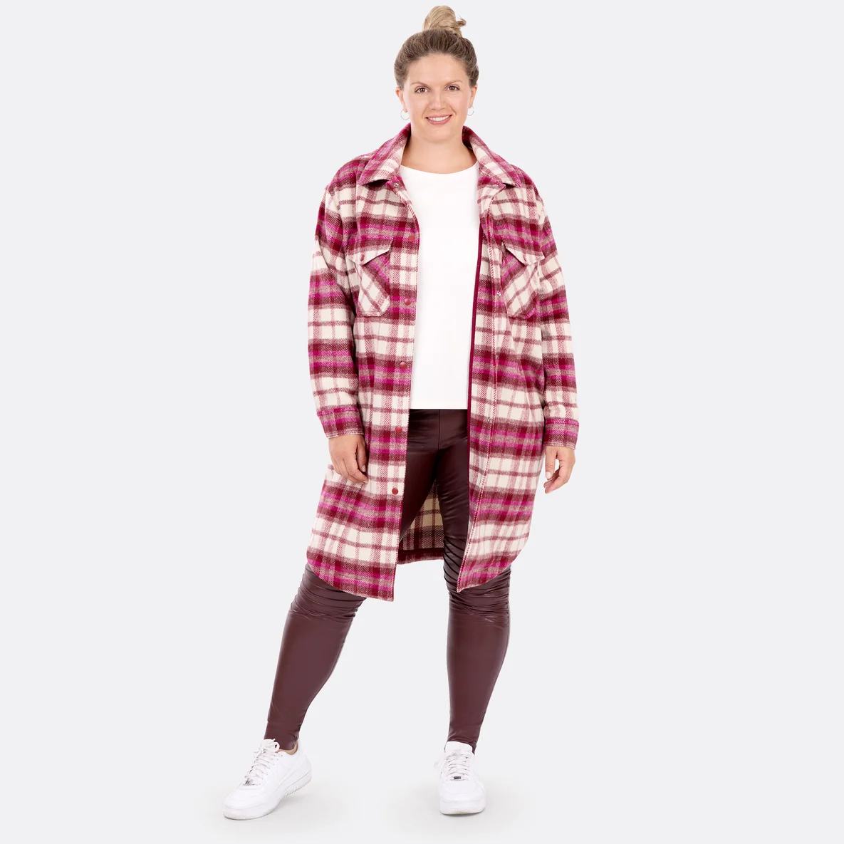 Mantelflausch kariert zum Hemdjacken Nähen