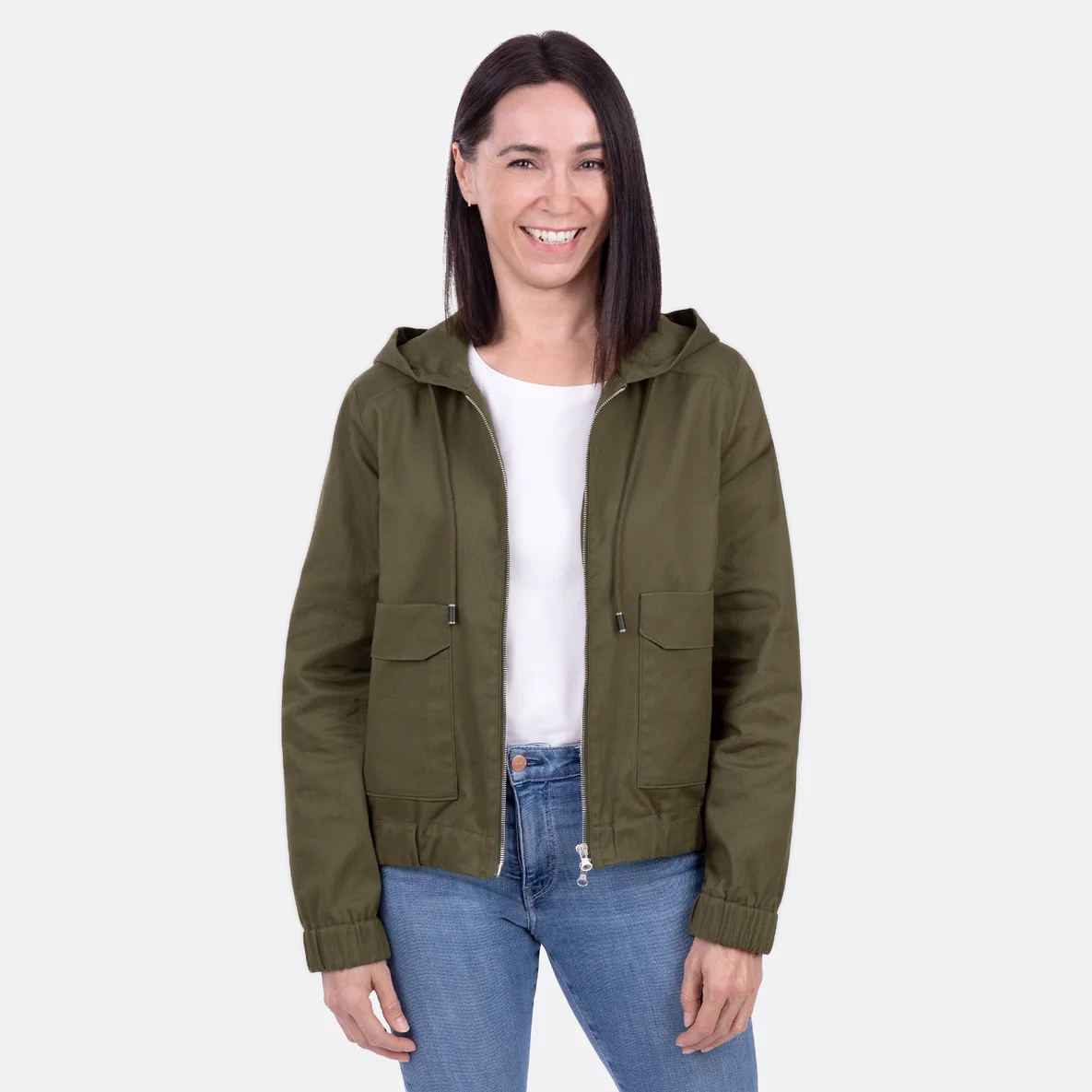 Anorak Übergangsjacke aus Köper Stoff nähen