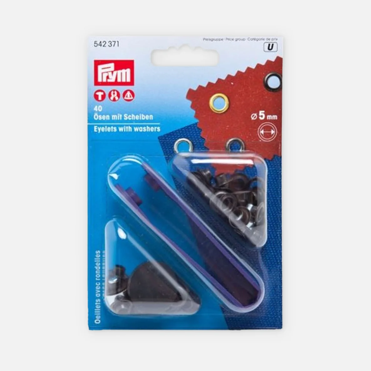 Ösen mit Scheiben Brüniert 5 mm