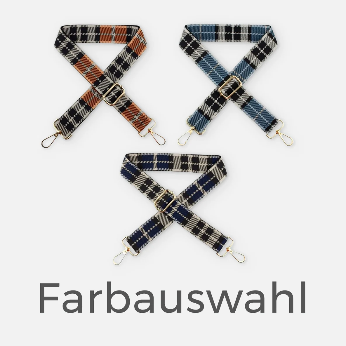 Fertiger Taschengurt Gold Karo 