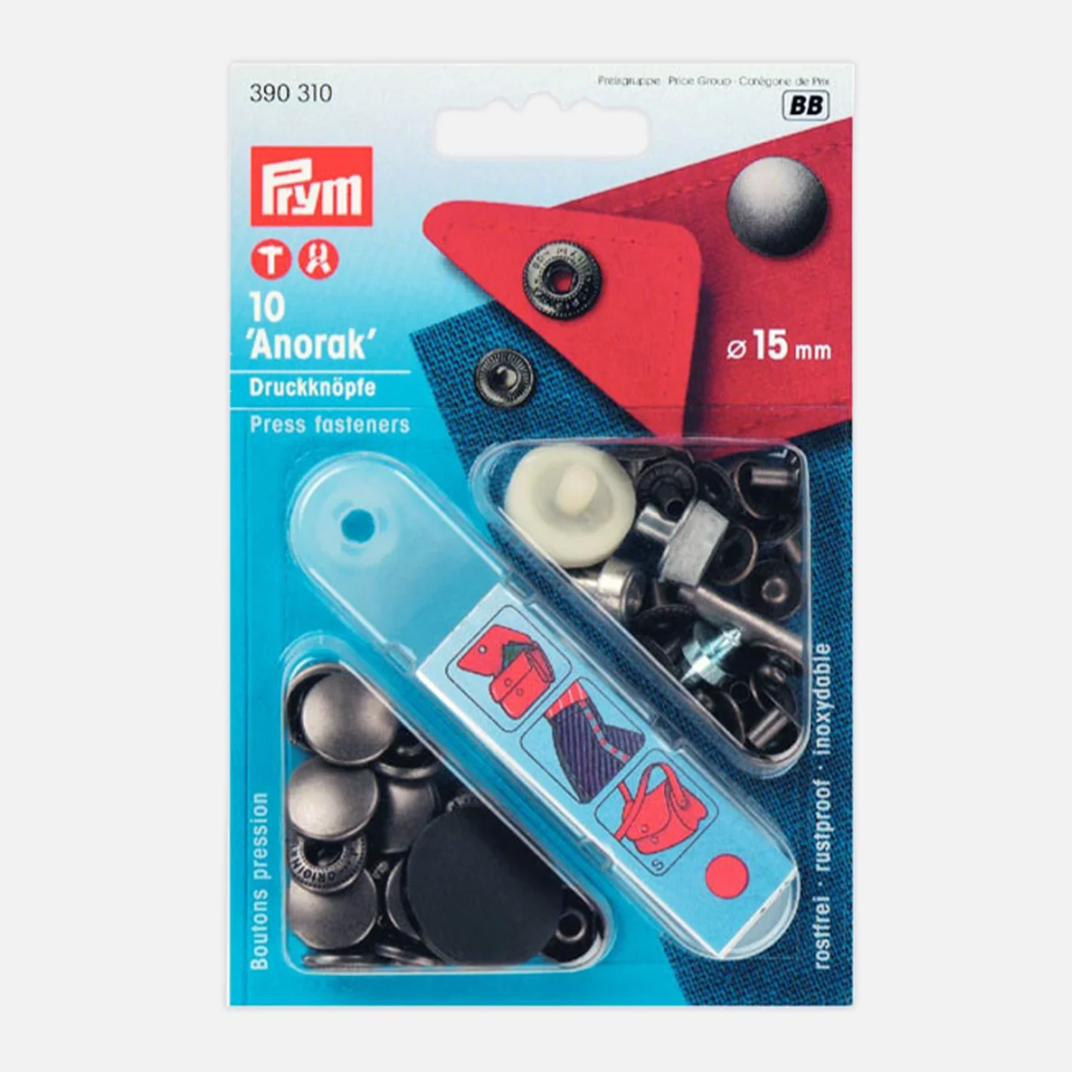 Anorak Druckknöpfe Alteisen 15mm