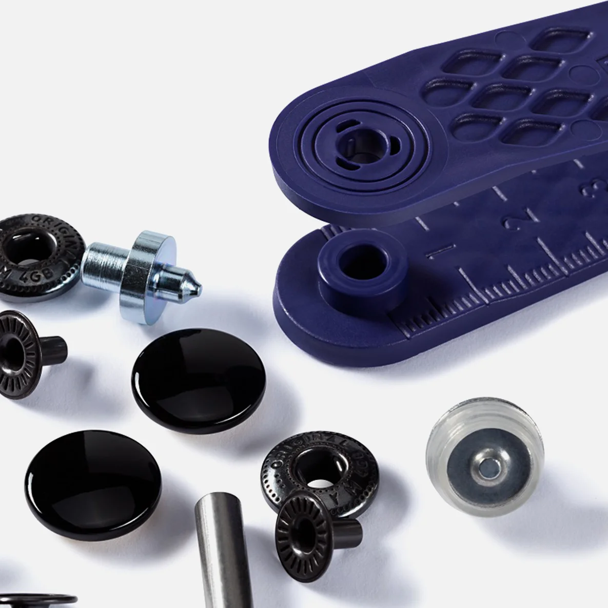 Anorak Druckknöpfe Schwarz 15mm