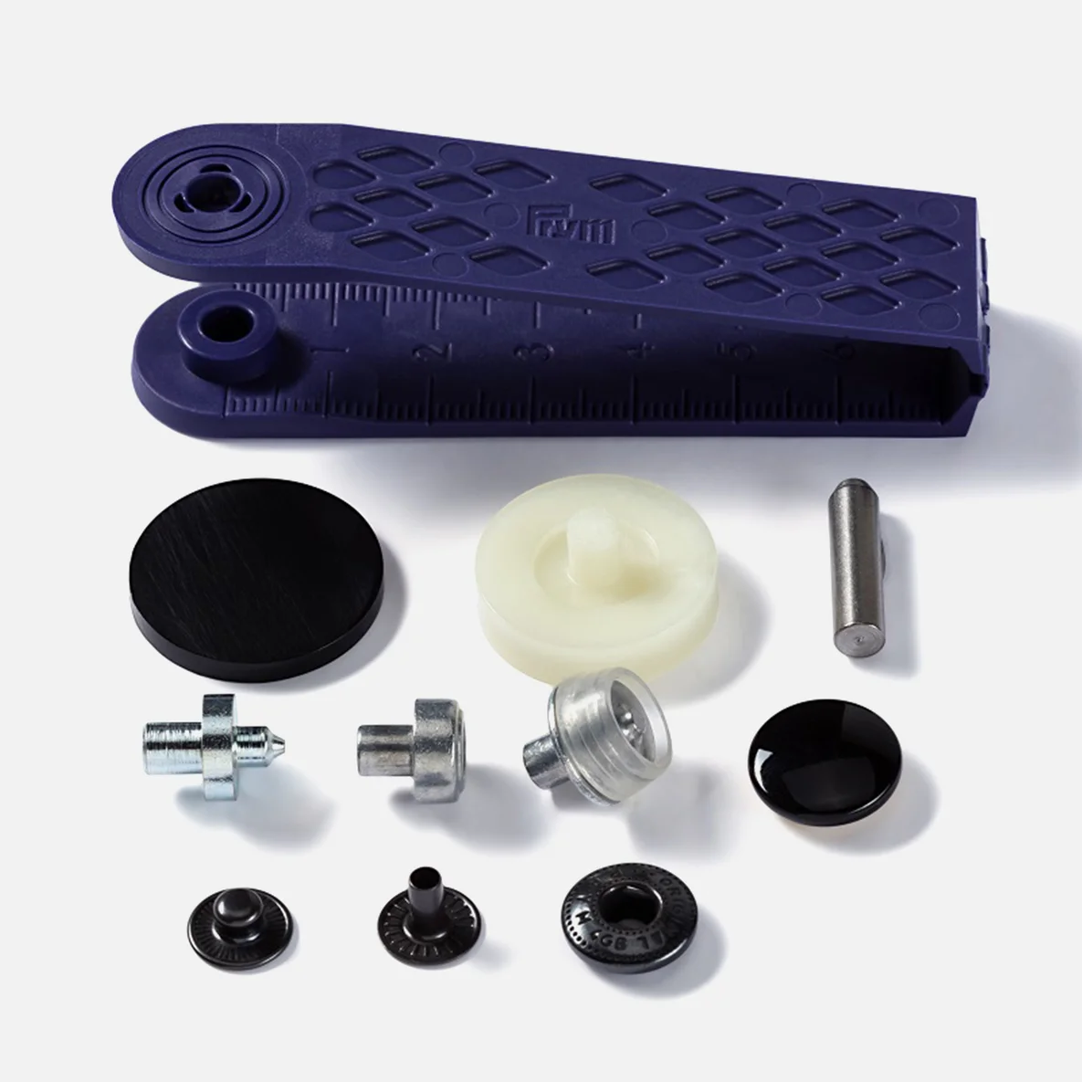 Anorak Druckknöpfe Schwarz 15mm