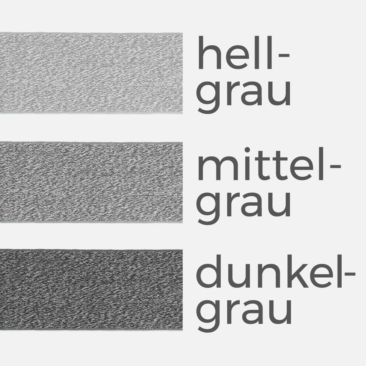 Gummiband Meliert 40 mm, hellgrau, mittelgrau, dunkelgrau