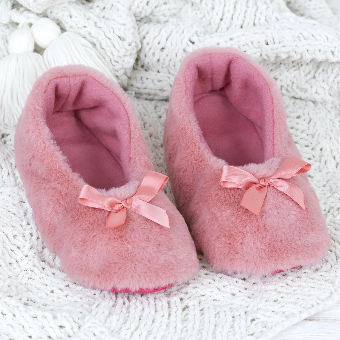 Plüschfell für Slipper mit Nähanleitung