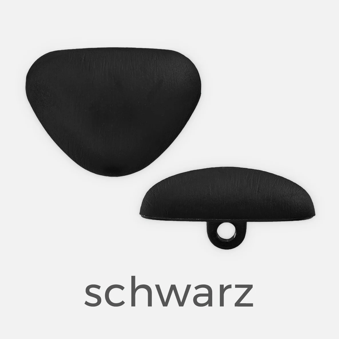 Tiernase Gummi mit Öse, schwaz