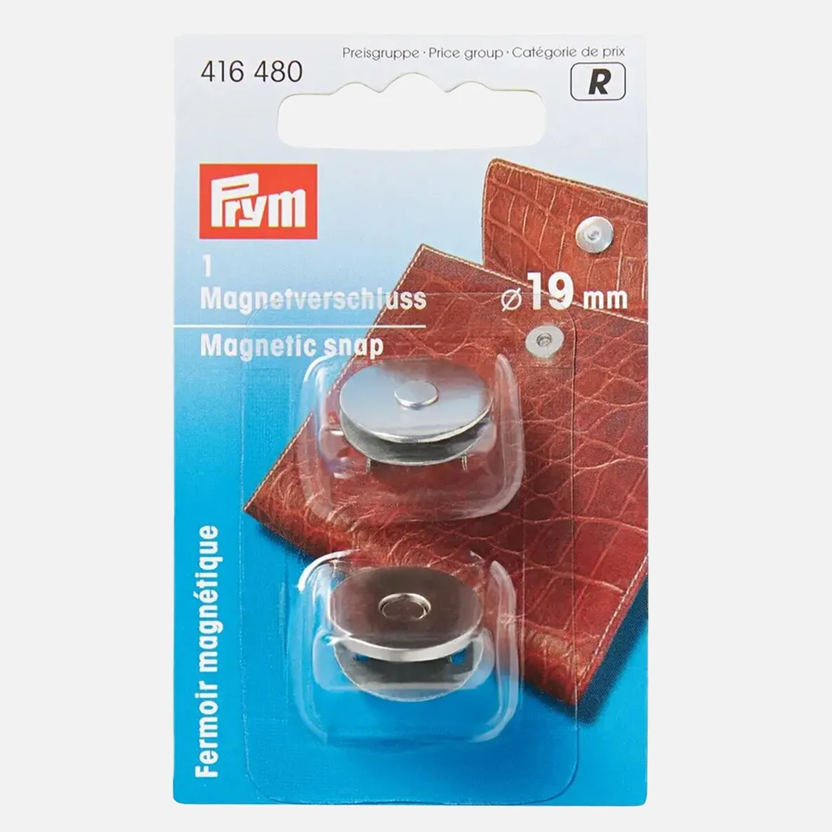 Prym Magnetverschluss 19 mm Silberfarbig