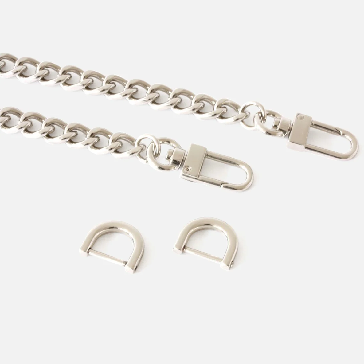 Taschenkette 9 mm Silber