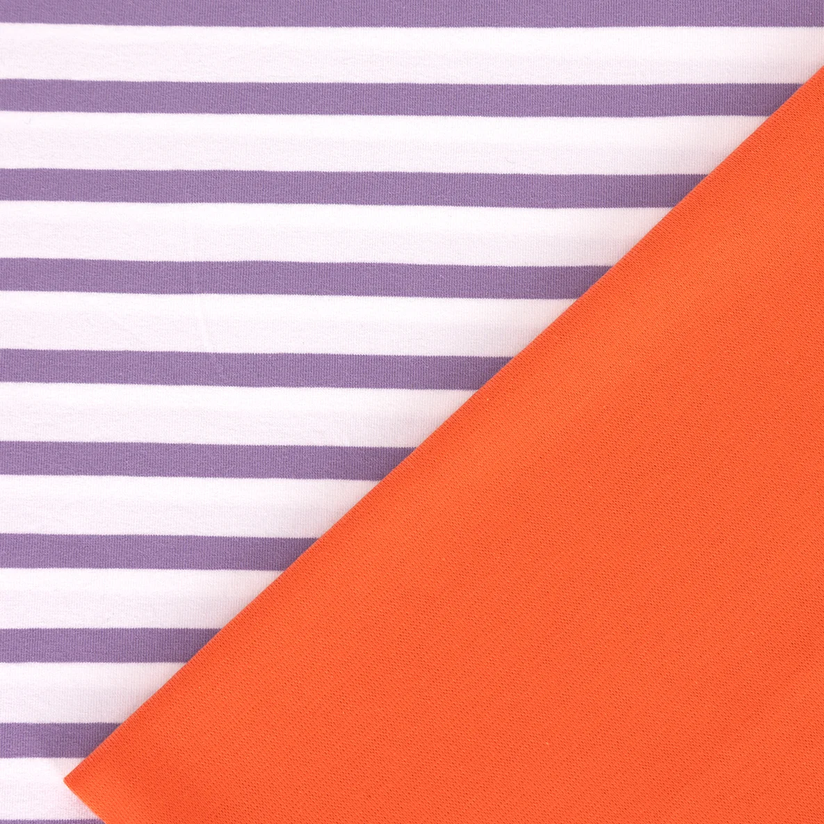 Bio-Jersey-Streifen "Ice Cream Stripes" lila/lavender Bündchen