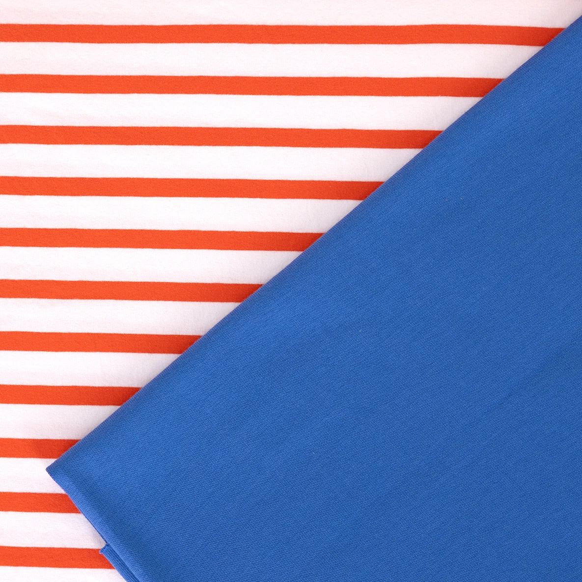 Bio-Jersey-Streifen Ice Cream Stripes orange/peach Bündchen
