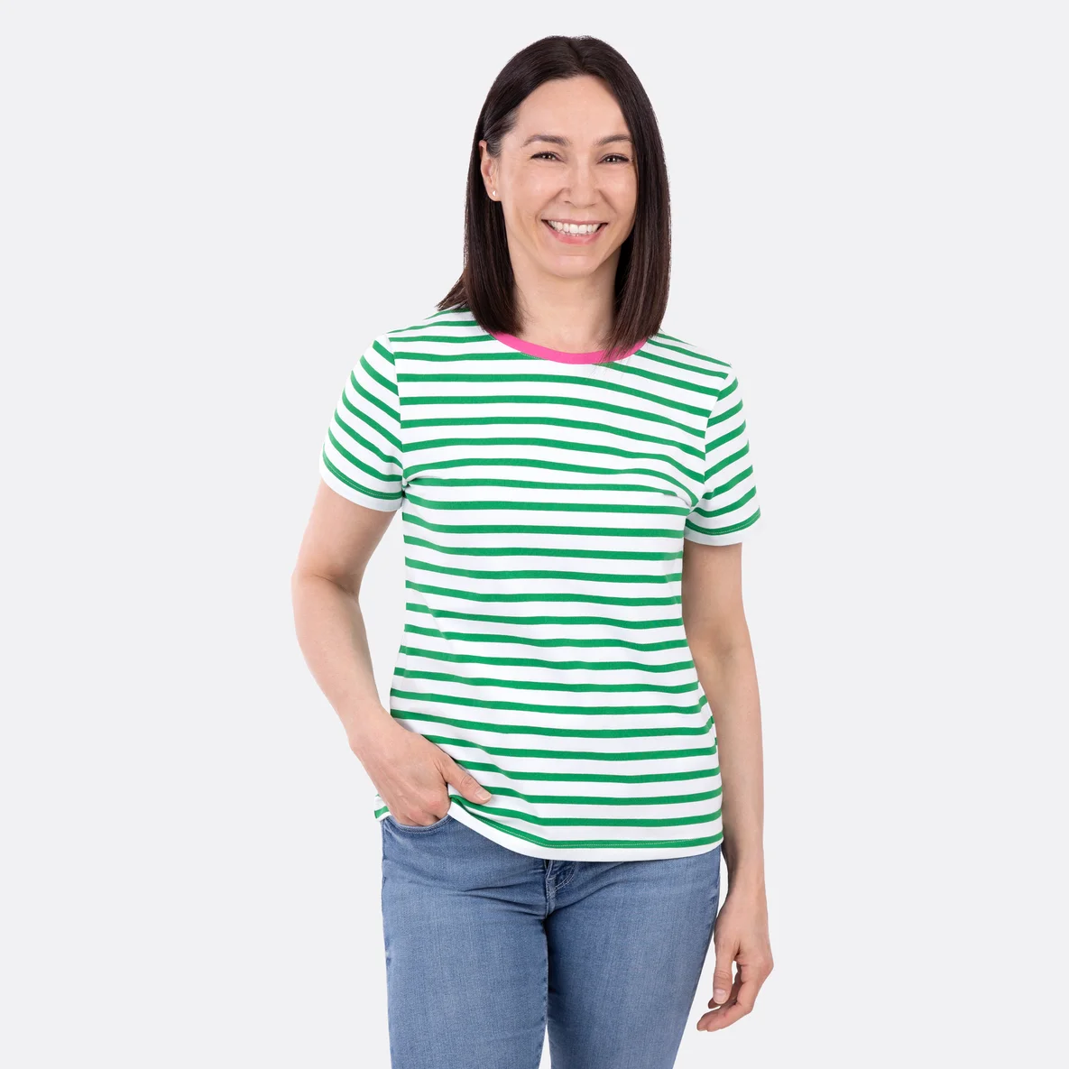 Biojersey gestreift grün Ice Cream Stripes