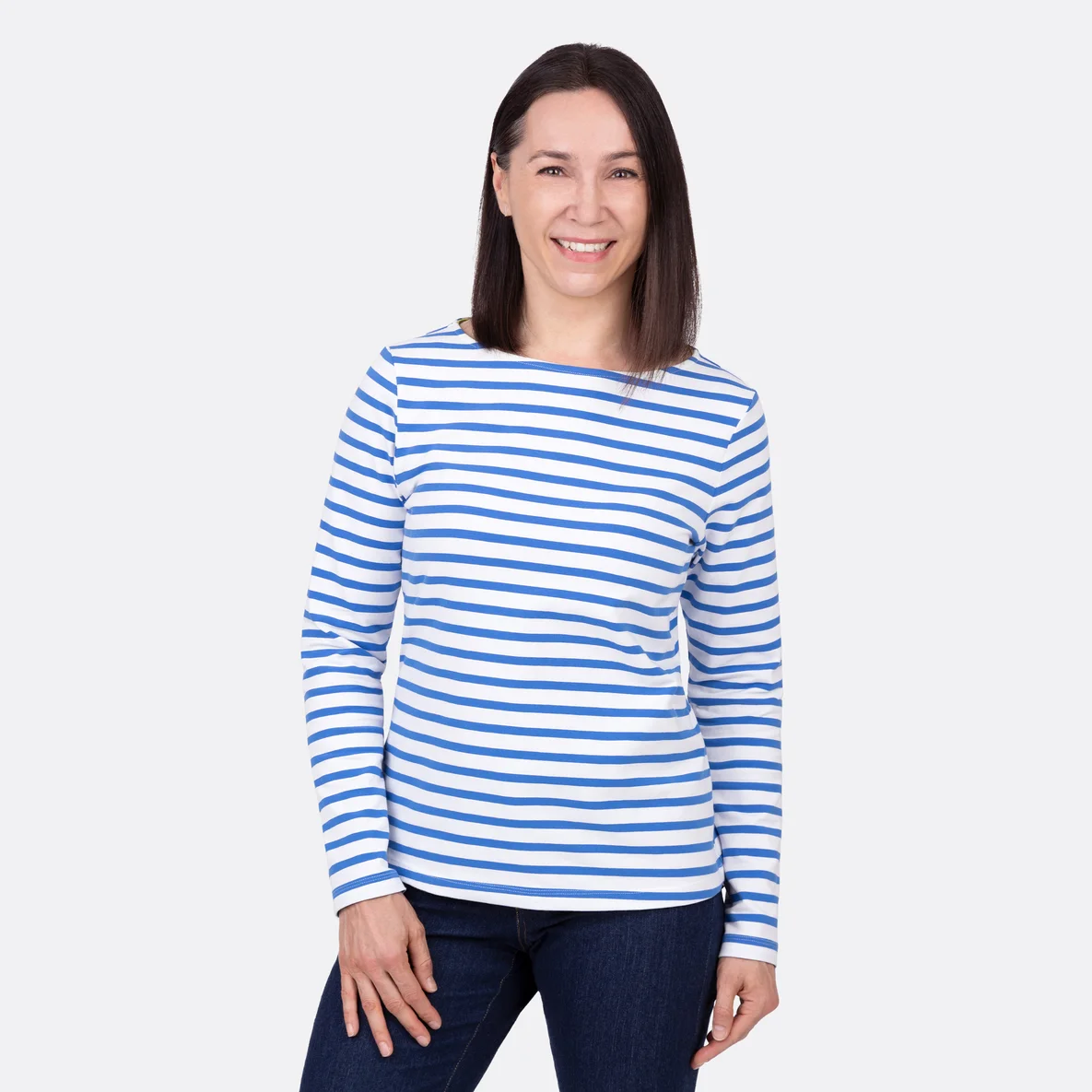 Damen Schnittmuster Basicshirt Streifen Jersey nähen