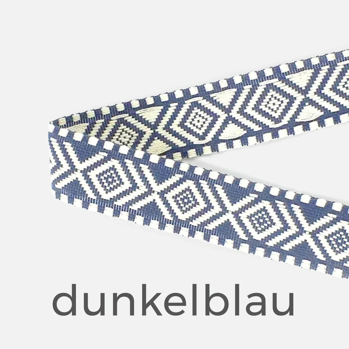 Gurtband Raute, 38mm, Meterware, Schwarz