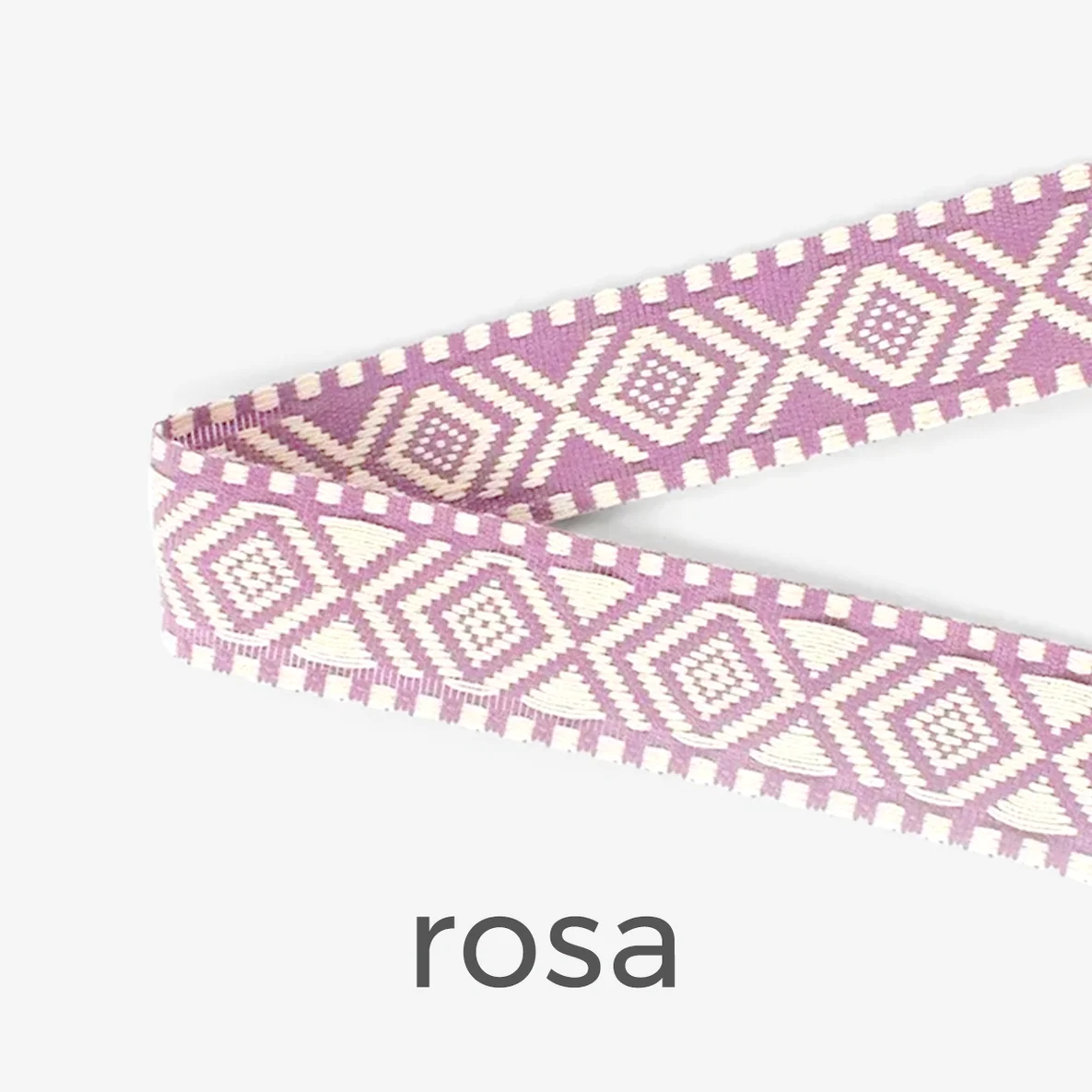 Gurtband Raute, 38mm, Meterware, rosa