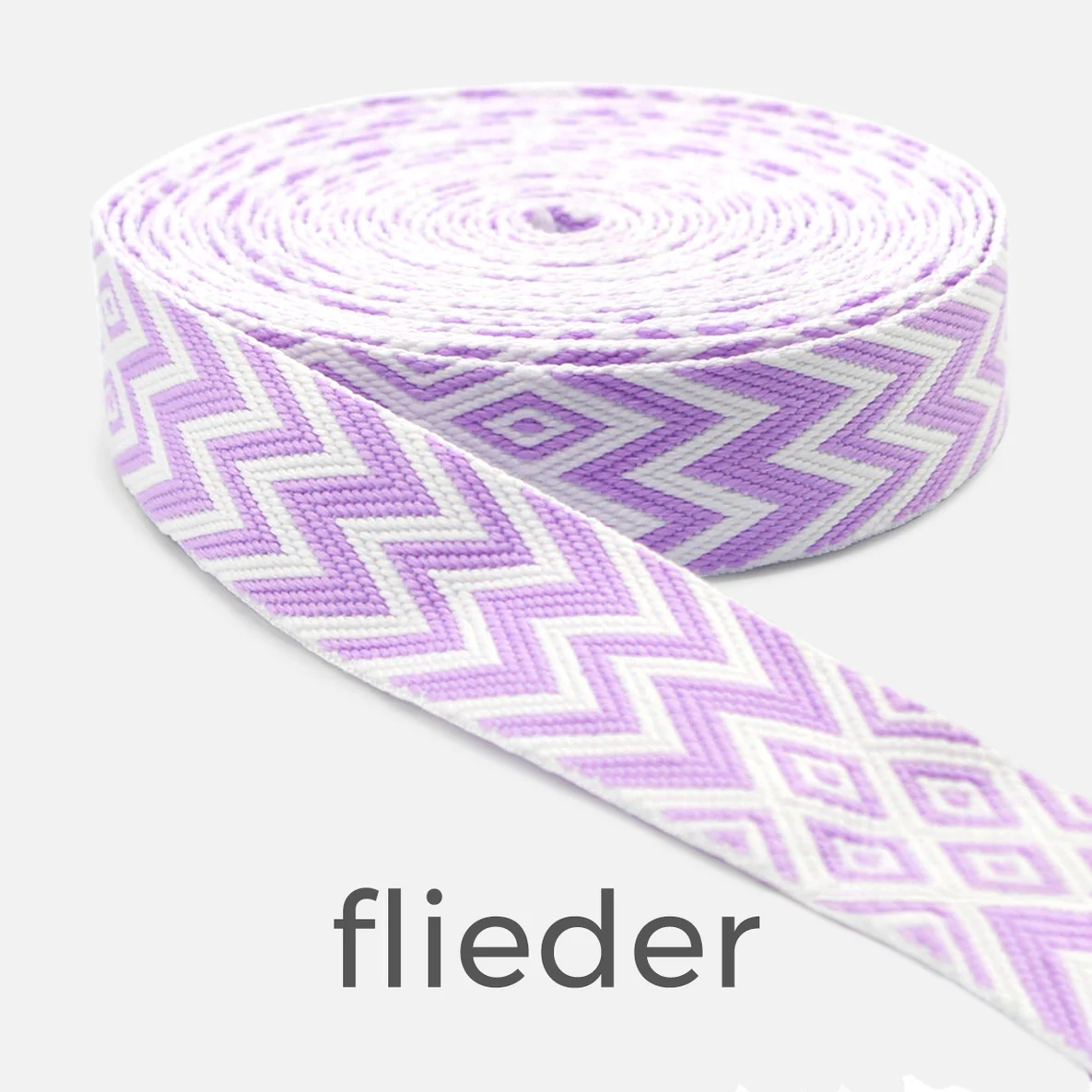 Gurtband Gurtband ZickZack, 38mm, flieder
