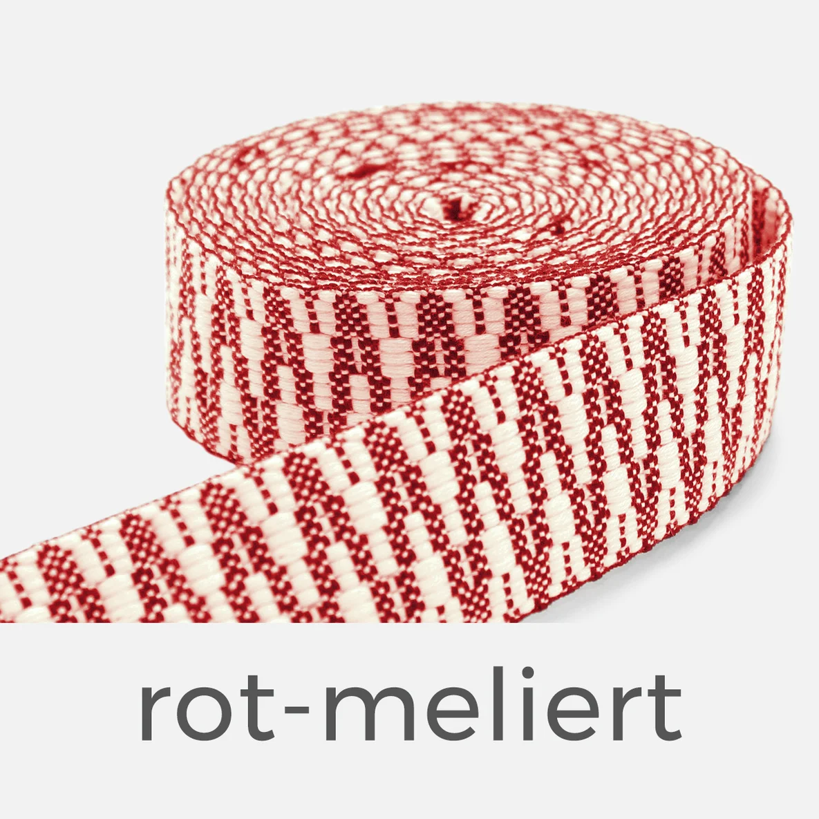 Gurtband ZickZack, 38mm, Meterware, rot