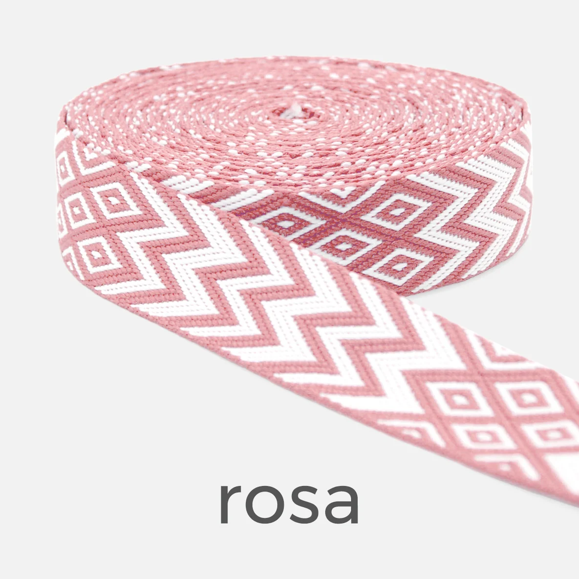 Gurtband Gurtband ZickZack, 38mm, rosa