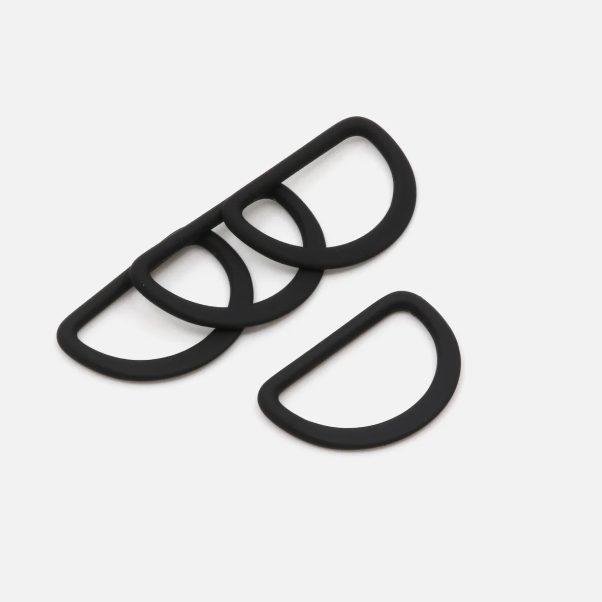 D-Ring,  Schwarz (B5), 25mm, 4 Stück