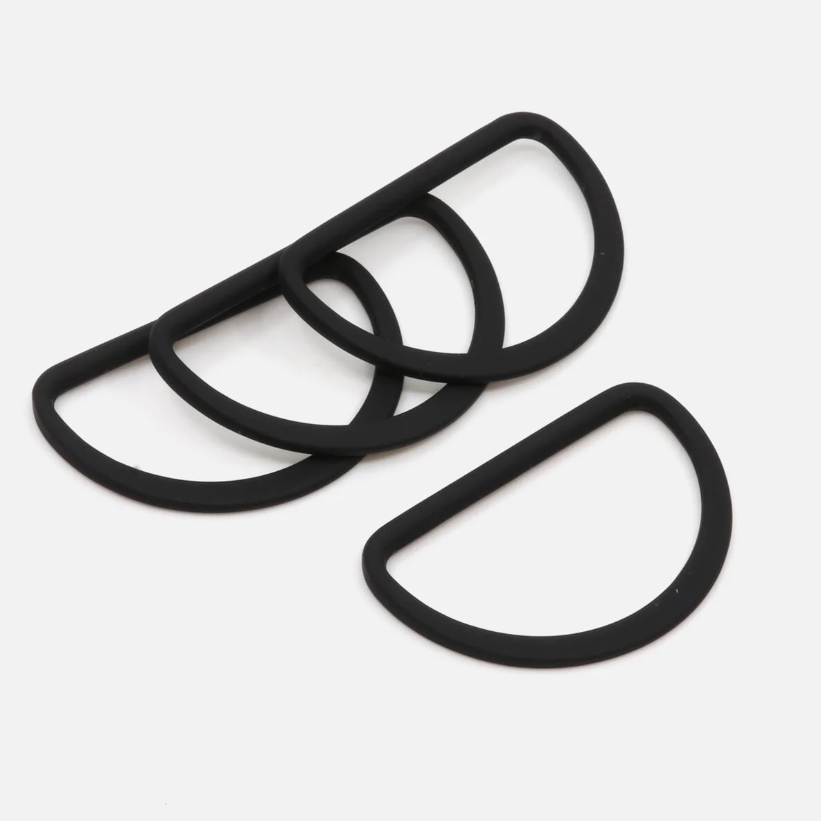 D-Ring,  Schwarz (B5), 40mm, 4 Stück