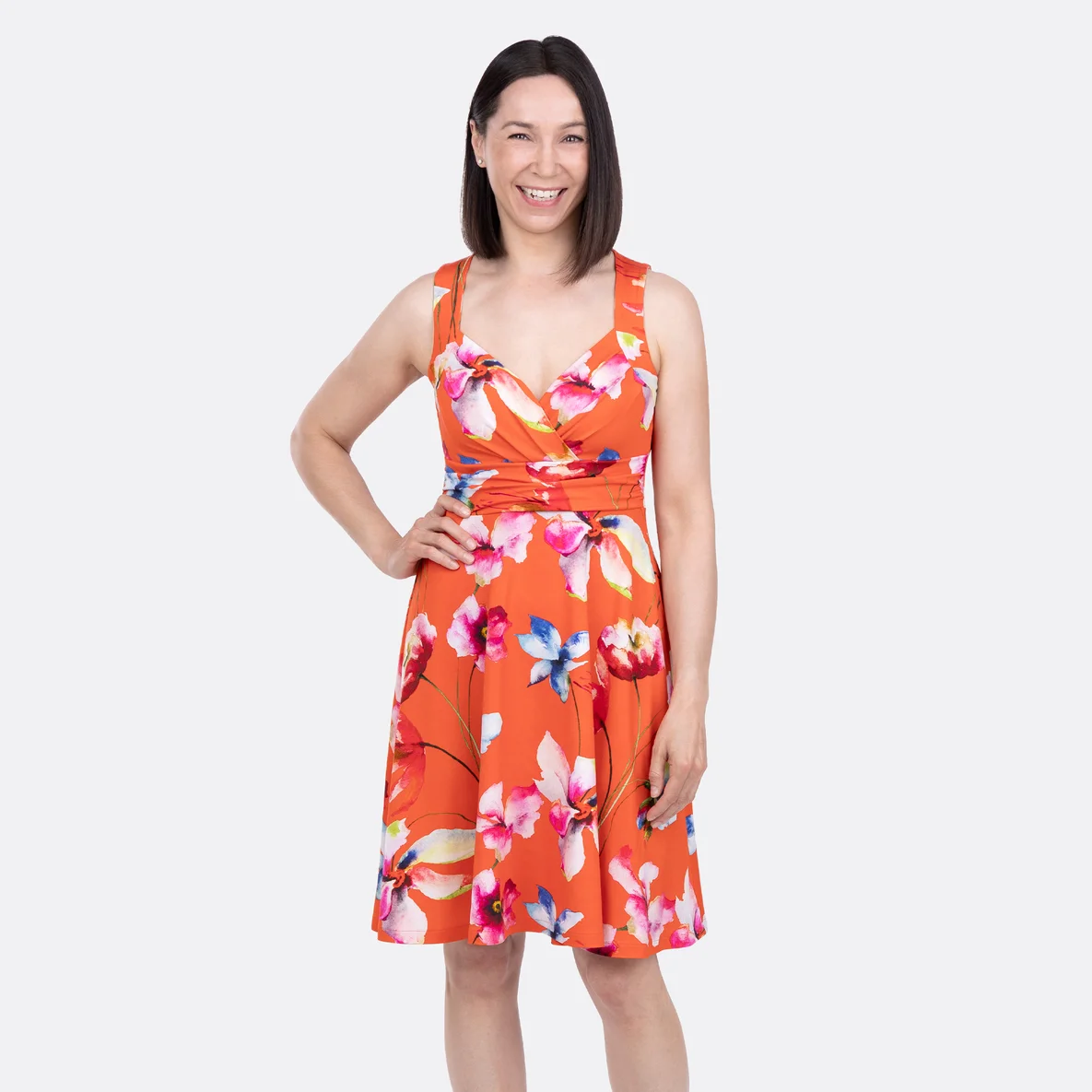 Jerseykleid mit Herzausschnitt aus Viskosejersey nähen