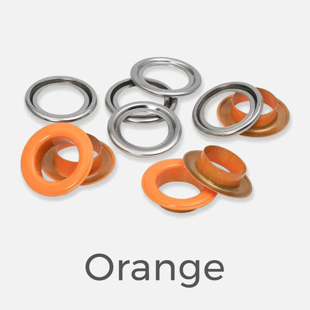 PRYM Bunte Ösen, 14MM, 15 Stück, Orange