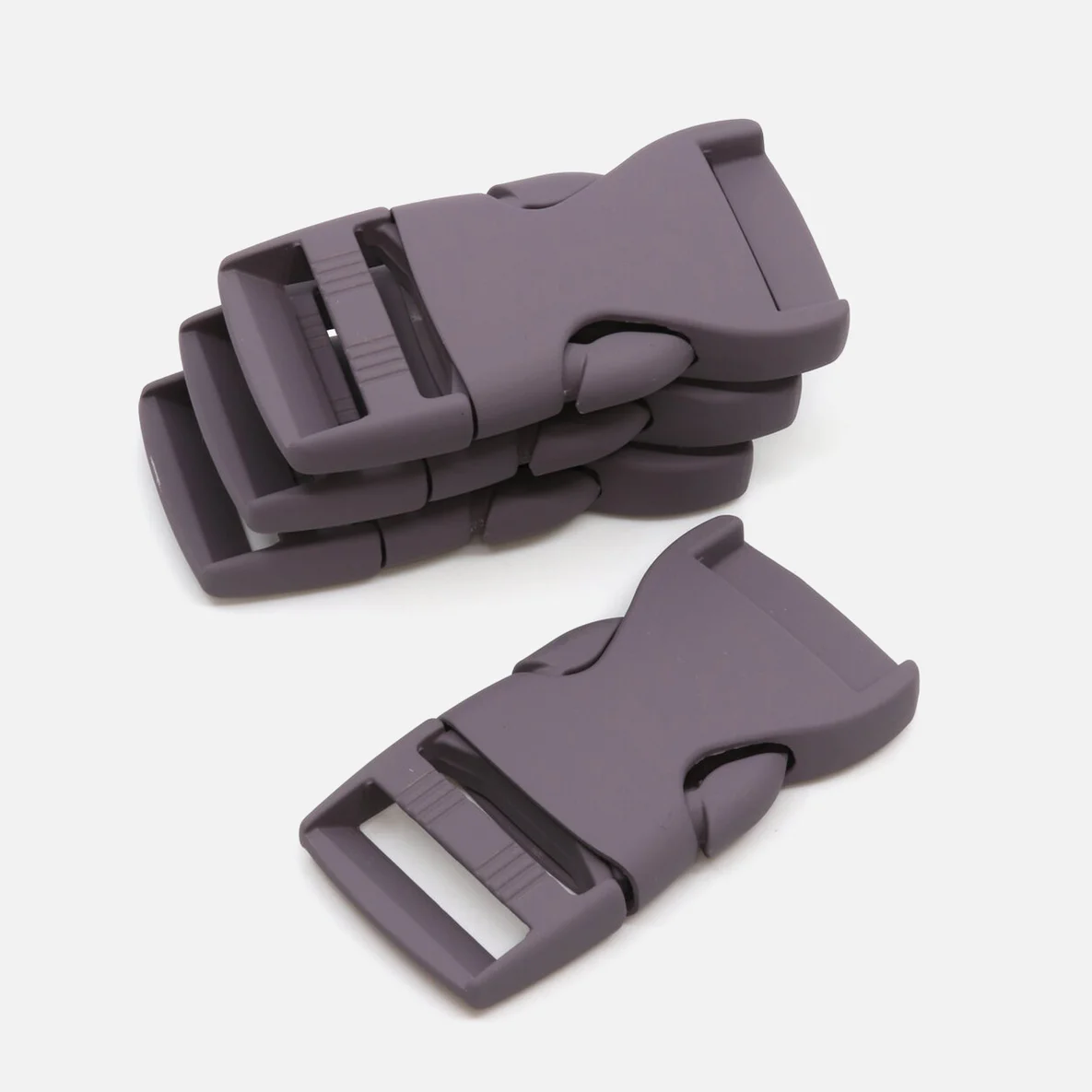 Steckschnalle Dunkelgrau 25mm, 4 Stück