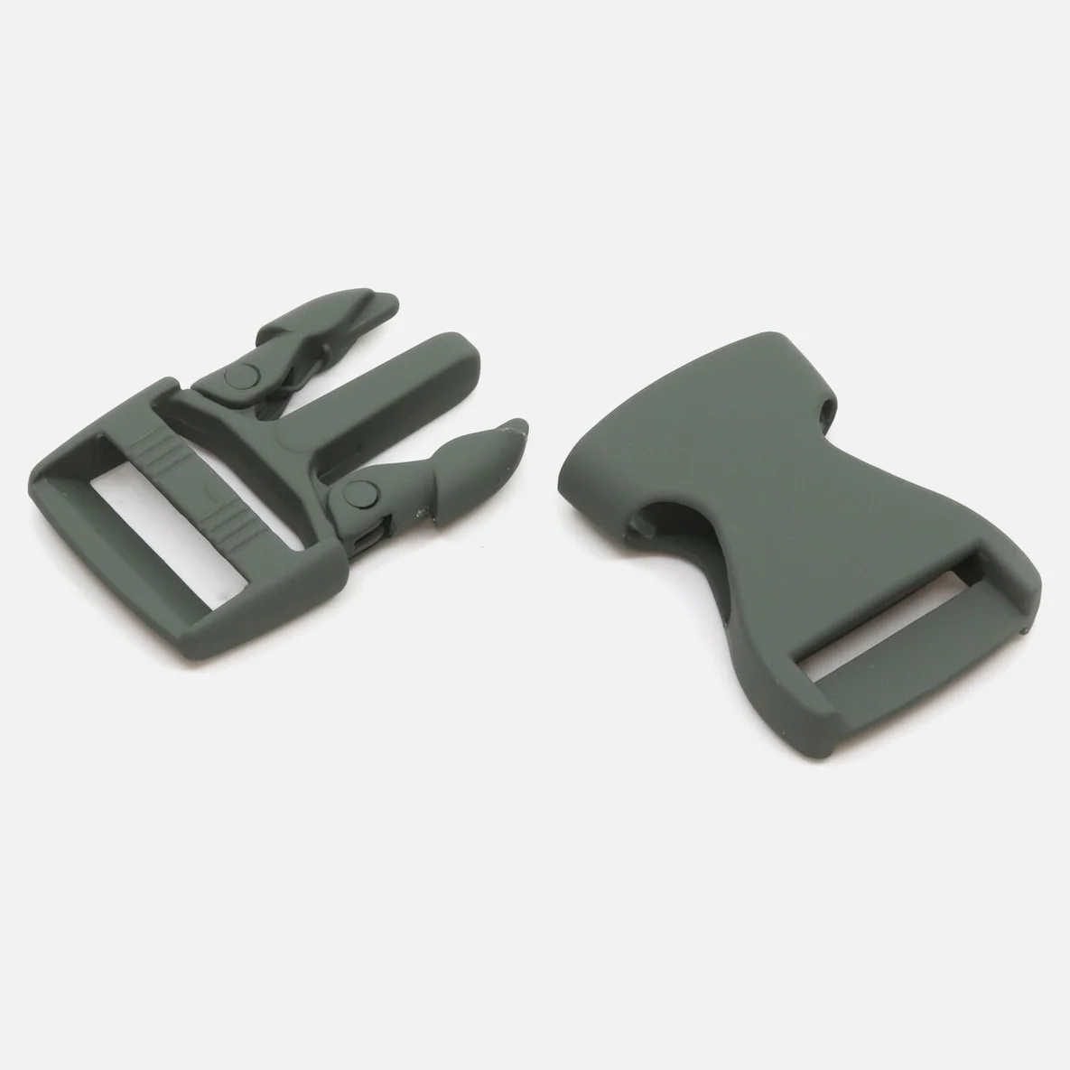 Steckschnalle Dunkelgrün 25mm, 1 Stück, offen