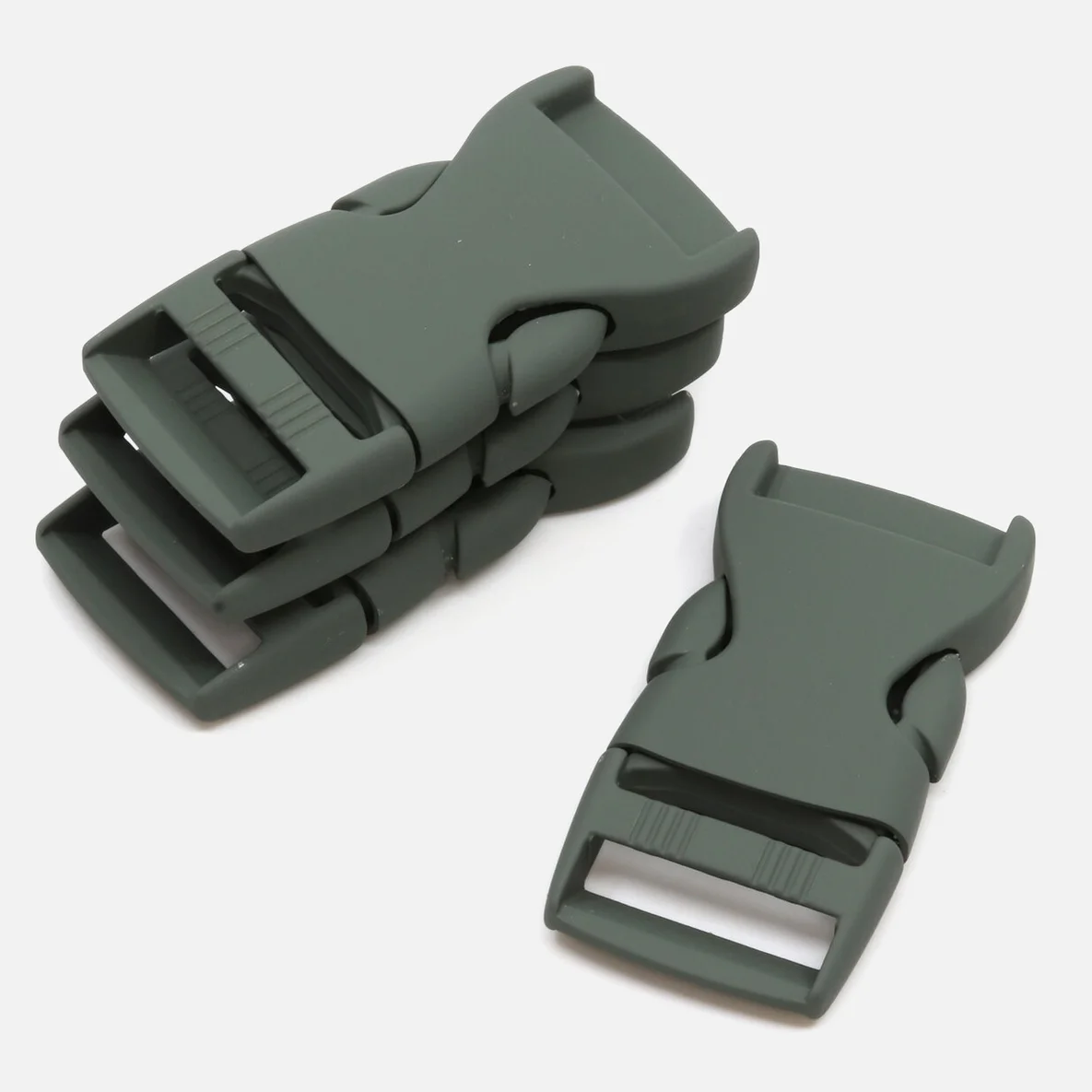 Steckschnalle Dunkelgrün 25mm, 4 Stück