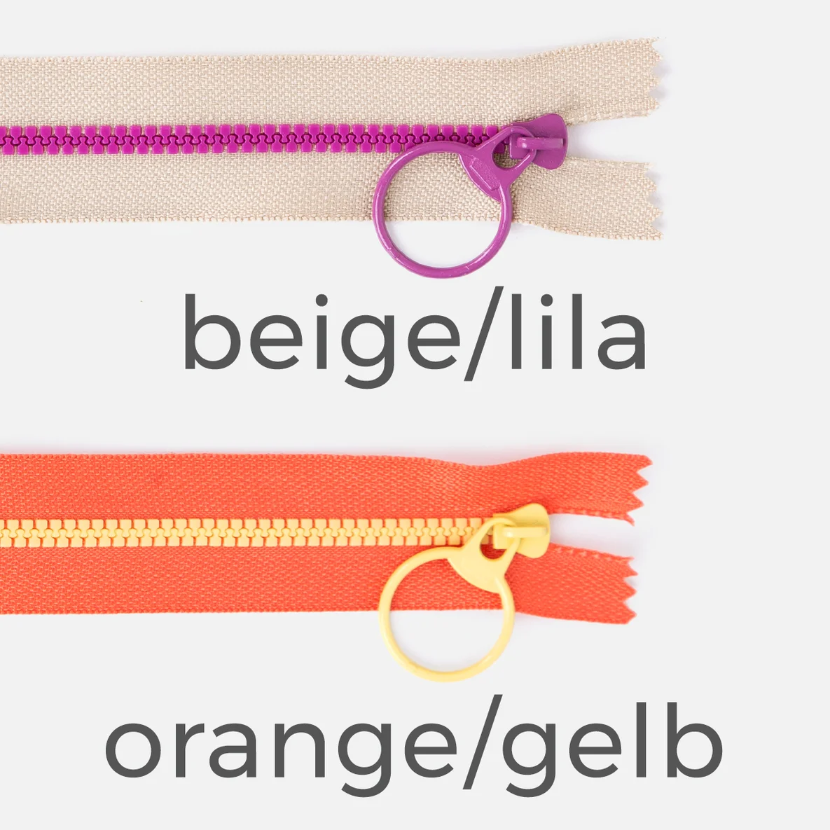 Reißverschluss Multicolor beige orange