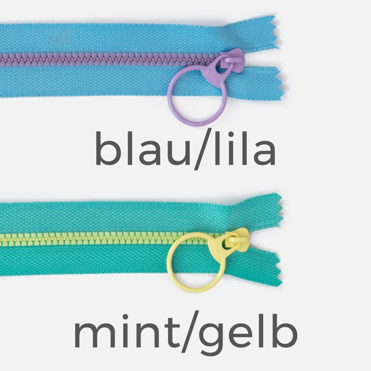 Reißverschluss Multicolor blau mint