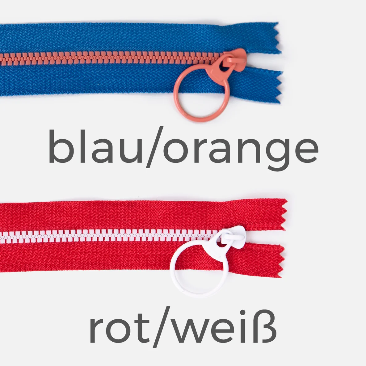 Reißverschluss Multicolor blau rot