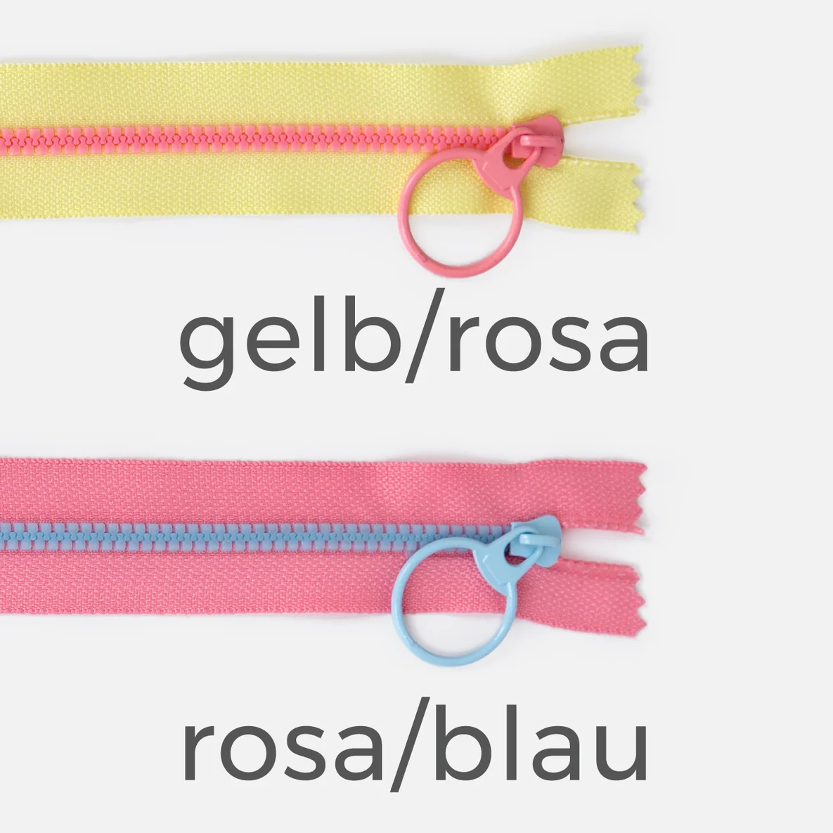 Reißverschluss Multicolor gelb rosa