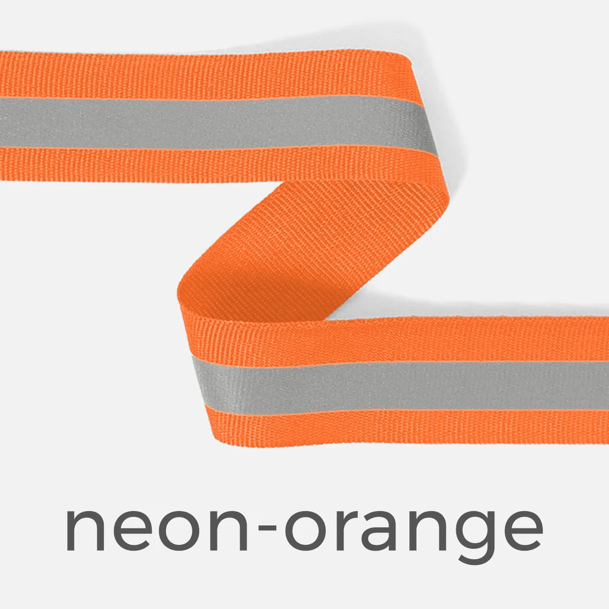 Reflektorband 25mm Meterware, neon-orange