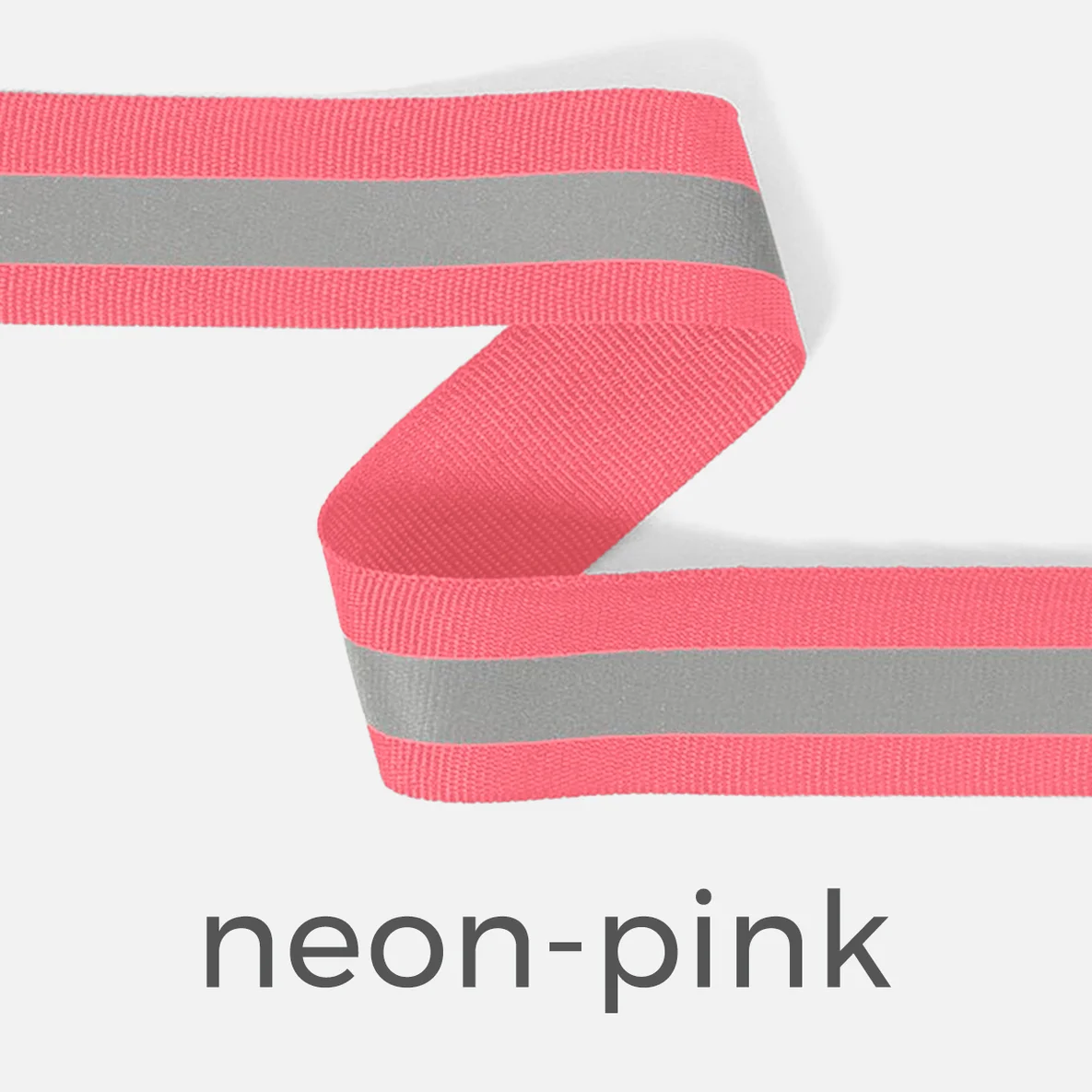 Reflektorband 25mm Meterware, neon-pink