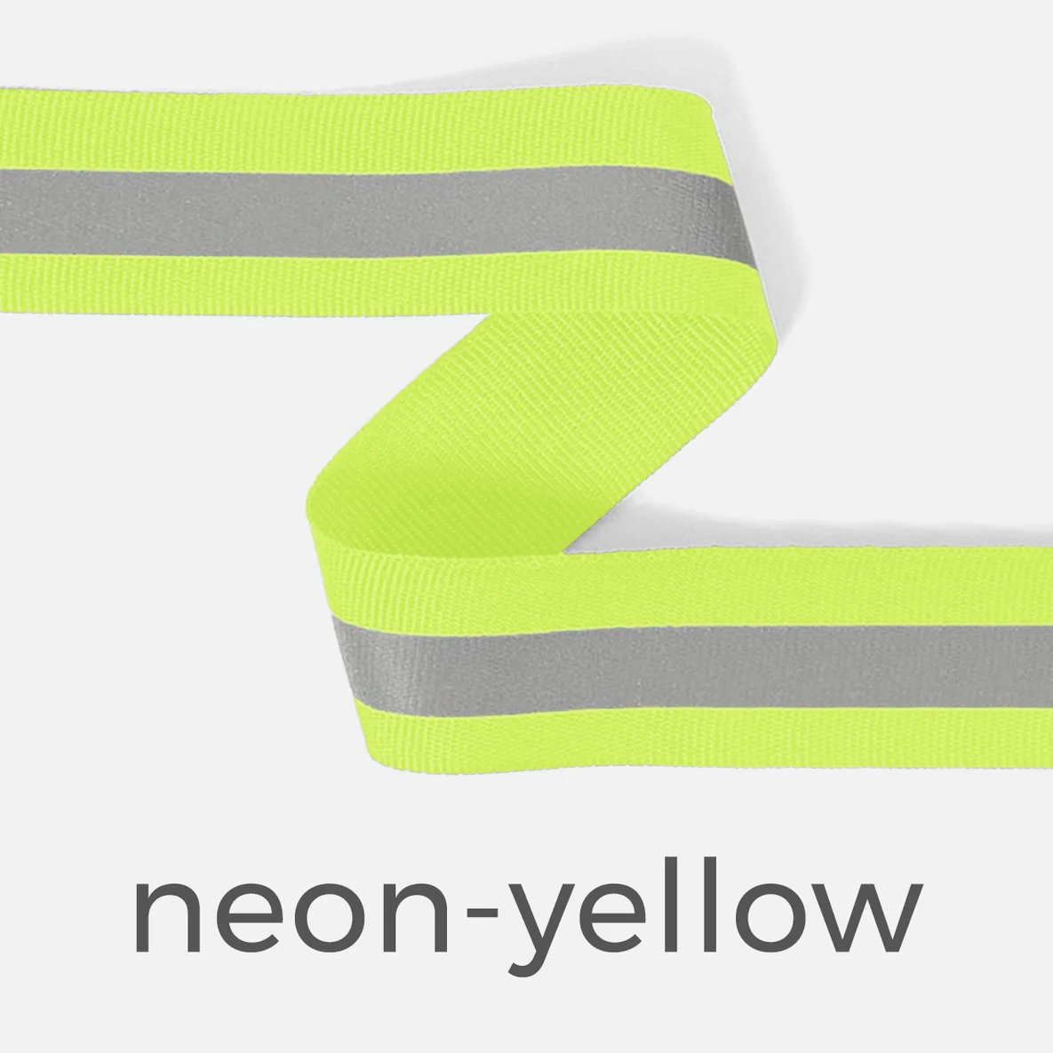 Reflektorband 25mm Meterware, neon-yellow