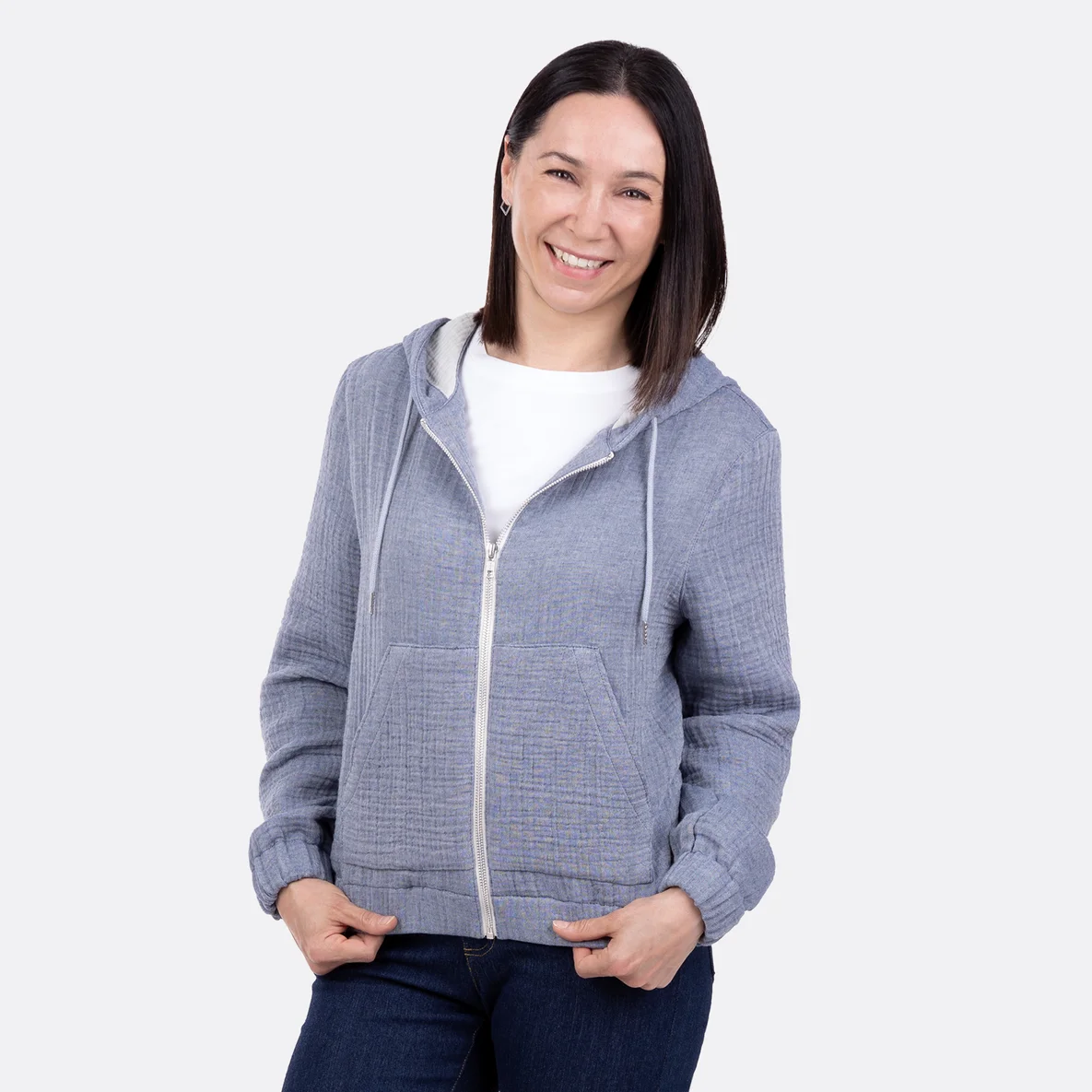 Schnittmuster Damenjacke aus Musselin nähen