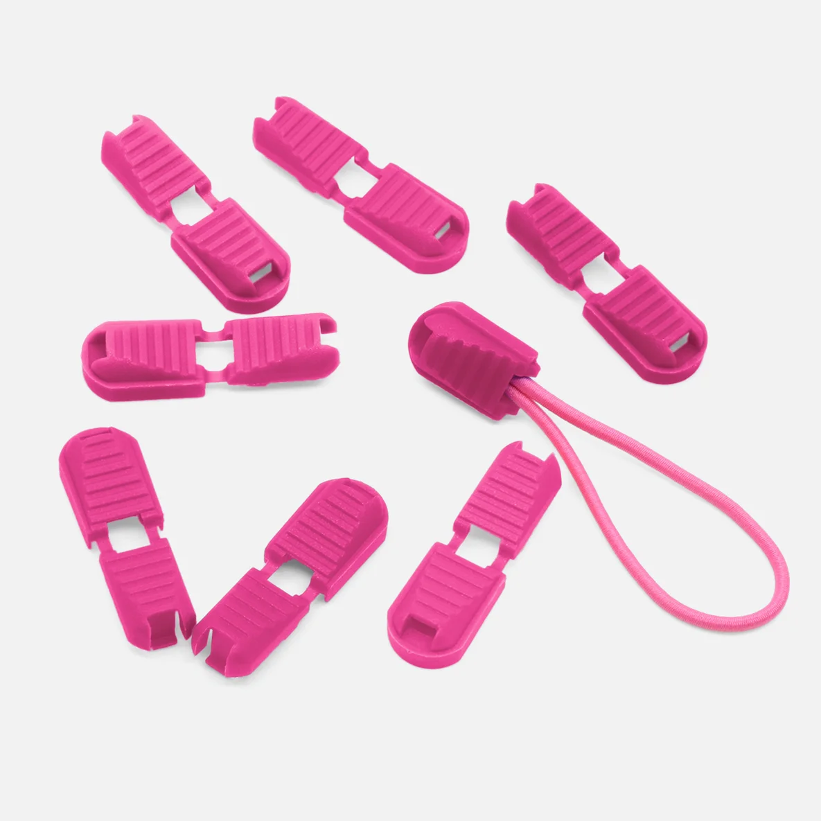 Kunststoff Kordelenden klappbar 10Stück pink (B47)