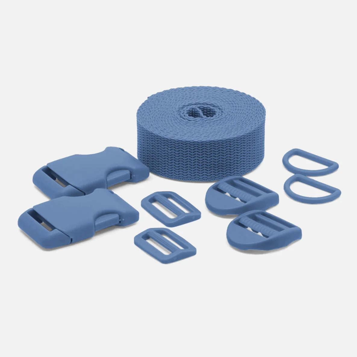 Kunststoff Zubehör Set mit Gurtband jeansblau D240