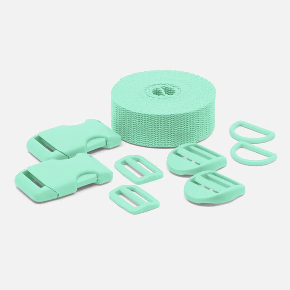 Kunststoff Zubehör mit 3m Gurtband light mint D871