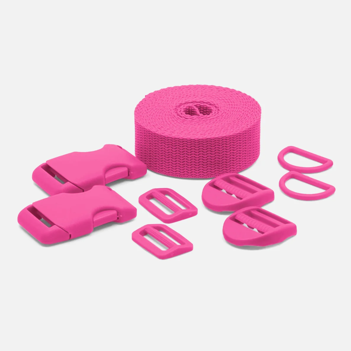 Kunststoff Zubehör Set mit Gurtband pink B47